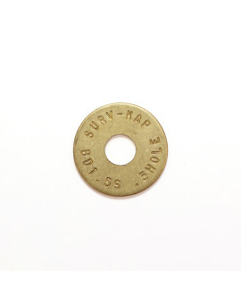1 1/2" Brass Survey Washer .5" Hole (Stamped)