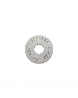 1 1/2" Aluminum Survey Washer with 1/2" Hole Stamped