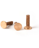 1 1/2" Flat Cast Brass Monument Marker w/Corrugated Stem ( Stampable)