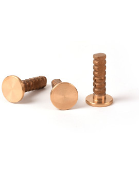 1 1/2" Flat Cast Brass Monument Marker w/Corrugated Stem ( Stampable)