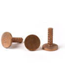 2" Flat Brass Monument Marker  w/Corrugated Stem ( Plain )