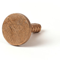 2" Flat Brass Monument Marker  w/Corrugated Stem ( Plain )