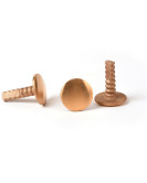 2" Dome Cast Brass Monument Marker w/Corrugated Stem ( Stamped )