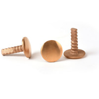 2" Dome Cast Brass Monument Marker w/Corrugated Stem ( Stamped )