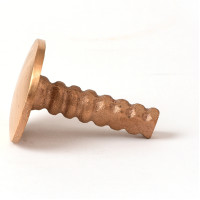 2" Dome Cast Brass Monument Marker w/Corrugated Stem ( Stamped )