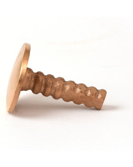 2" Dome Cast Brass Monument Marker w/Corrugated Stem ( Stamped )