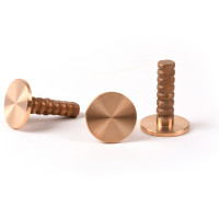 2" Flat Cast Brass Monument Marker w/Corrugated Stem ( Stamped )