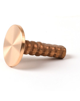 2" Flat Cast Brass Monument Marker w/Corrugated Stem ( Stamped )