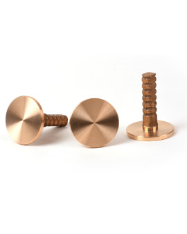 2 1/2" Flat Cast Brass Monument Marker w/Corrugated Stem (Stamped)