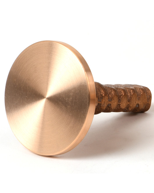 2 1/2" Flat Cast Brass Monument Marker w/Corrugated Stem (Stamped)