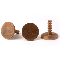 3 1/4" Plain Flat Cast Brass Monument Marker w/Corrugated Stem