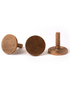 3 1/4" Plain Flat Cast Brass Monument Marker w/Corrugated Stem