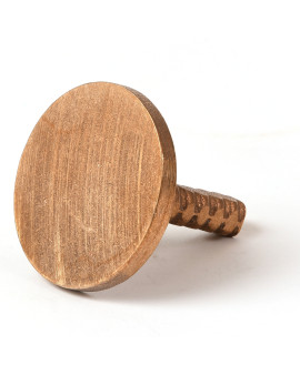 3 1/4" Plain Flat Cast Brass Monument Marker w/Corrugated Stem