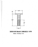 1 1/2" Flat Cast Brass Monument Marker w/Corrugated Stem ( Stampable)