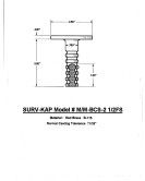 2 1/2" Flat Cast Brass Monument Marker w/Corrugated Stem (Stamped)