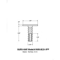 2" Flat Cast Brass Monument Marker w/Corrugated Stem ( Stamped )