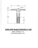 3 1/4" Dome Cast Brass Monument Marker w/Corrugated Stem