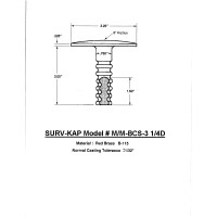 3 1/4" Dome Cast Brass Monument Marker w/Corrugated Stem