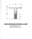 3 1/4" Flat Cast Brass Monument Marker w/Corrugated Stem (Stampable)