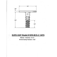 3 1/4" Flat Cast Brass Monument Marker w/Corrugated Stem (Stampable)