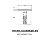 3" Flat Brass Monument Marker (Stamped)