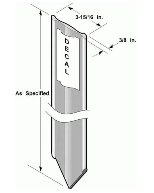Quantum Fiberglass Stake QM-375-062 - 5.16 ft