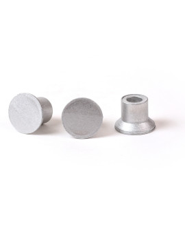 1 1/2" Flat Aluminum Cap for 1/2" Rebar