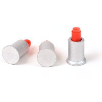 1 1/2" Flat Aluminum Cap for 1/2" Rebar with Plastic  Insert