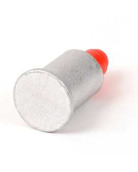 1 1/2" Flat Aluminum Cap for 1/2" Rebar with Plastic  Insert