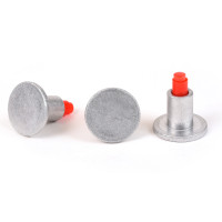 2 1/2" Flat Aluminum Cap for 1/2" Rebar with Plastic Insert
