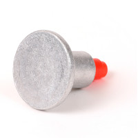 2 1/2" Dome Aluminum Cap for 1/2" Rebar with Plastic Insert