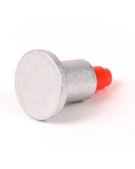 2" Flat Aluminum Cap for 1/2" Rebar with Plastic Insert