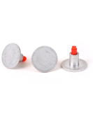 3 1/4" Flat Aluminum Cap for 1/2" Rebar with Plastic Insert