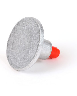 3 1/4" Flat Aluminum Cap for 1/2" Rebar with Plastic Insert