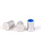 1 1/2" Flat Aluminum Cap for 3/4" Rebar with Plastic Insert