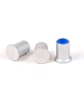 1 1/2" Flat Aluminum Cap for 3/4" Rebar with Plastic Insert