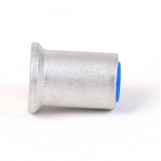 1 1/2" Flat Aluminum Cap for 3/4" Rebar with Plastic Insert