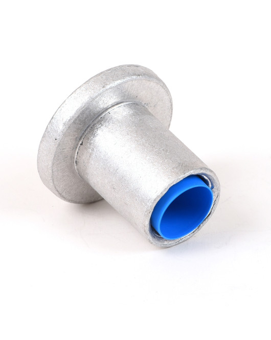 2" Flat Aluminum Cap for 3/4" Rebar with Plastic Insert