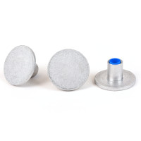 3 1/4" Flat Aluminum Cap for 3/4" Rebar with Plastic Insert