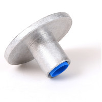 3 1/4" Dome Aluminum Cap for 3/4" Rebar with Plastic Insert