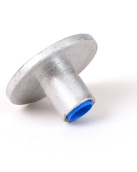 3 1/4" Flat Aluminum Cap for 3/4" Rebar with Plastic Insert