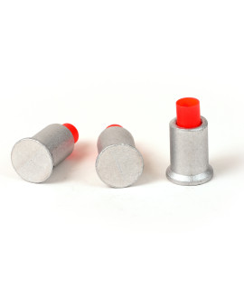 1 1/2" Flat Aluminum Cap for 5/8" Rebar with Plastic Insert