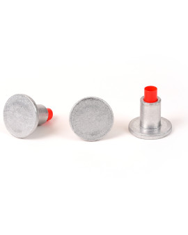 2 1/2" Flat Aluminum Cap for 5/8" Rebar with Plastic Insert