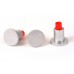 2" Flat Aluminum Cap for 5/8" Rebar with Plastic Insert