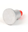 2" Flat Aluminum Cap for 5/8" Rebar with Plastic Insert