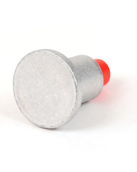 2" Flat Aluminum Cap for 5/8" Rebar with Plastic Insert