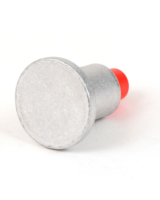 2" Flat Aluminum Cap for 5/8" Rebar with Plastic Insert