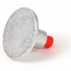 3 1/4" Dome Aluminum Cap for 5/8" Rebar with Plastic Insert