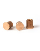 1 1/2" Flat Brass Cap for 1/2" Rebar Plain with Plastic Insert