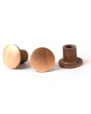 2 1/2" Dome Brass Cap for 5/8" Rebar with Plastic Insert